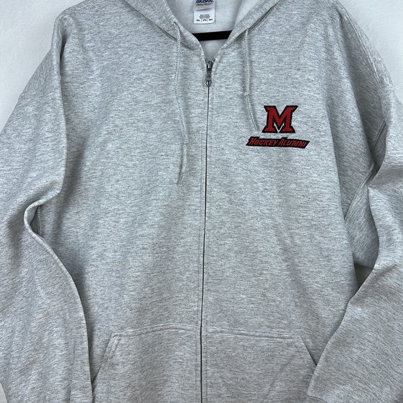 Miami University Hockey Alumni Men’s Zip-up Hoodie Size 2XL - Picture 3 of 12